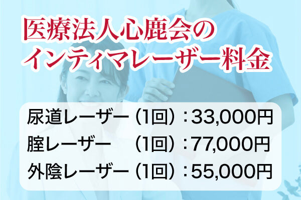 医療法人心鹿会のインティマレーザー料金