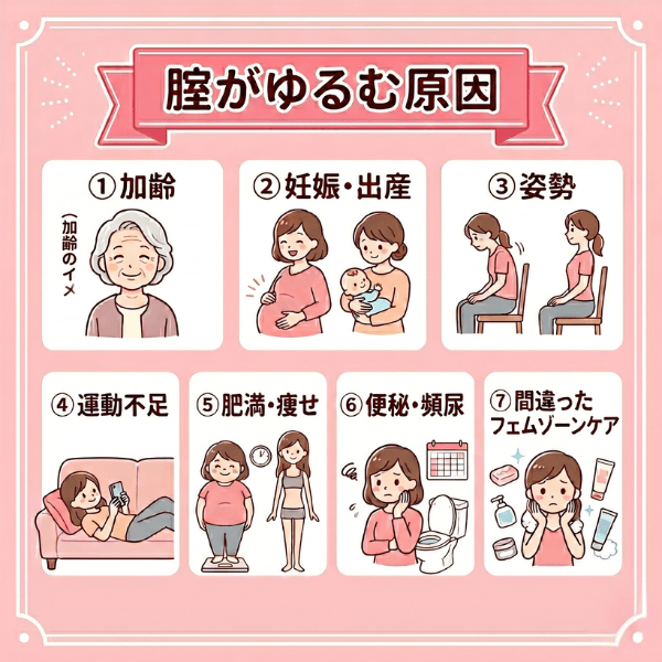 腟がゆるむ原因