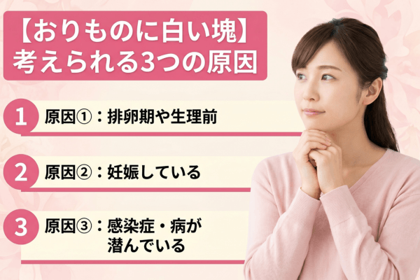 【おりものに白い塊】考えられる3つの原因