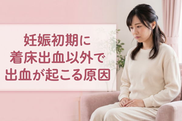 妊娠初期に着床出血以外で出血が起こる原因