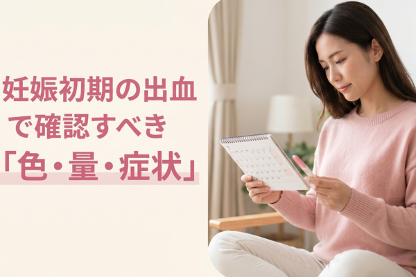 妊娠初期の出血で確認すべき「色・量・症状」