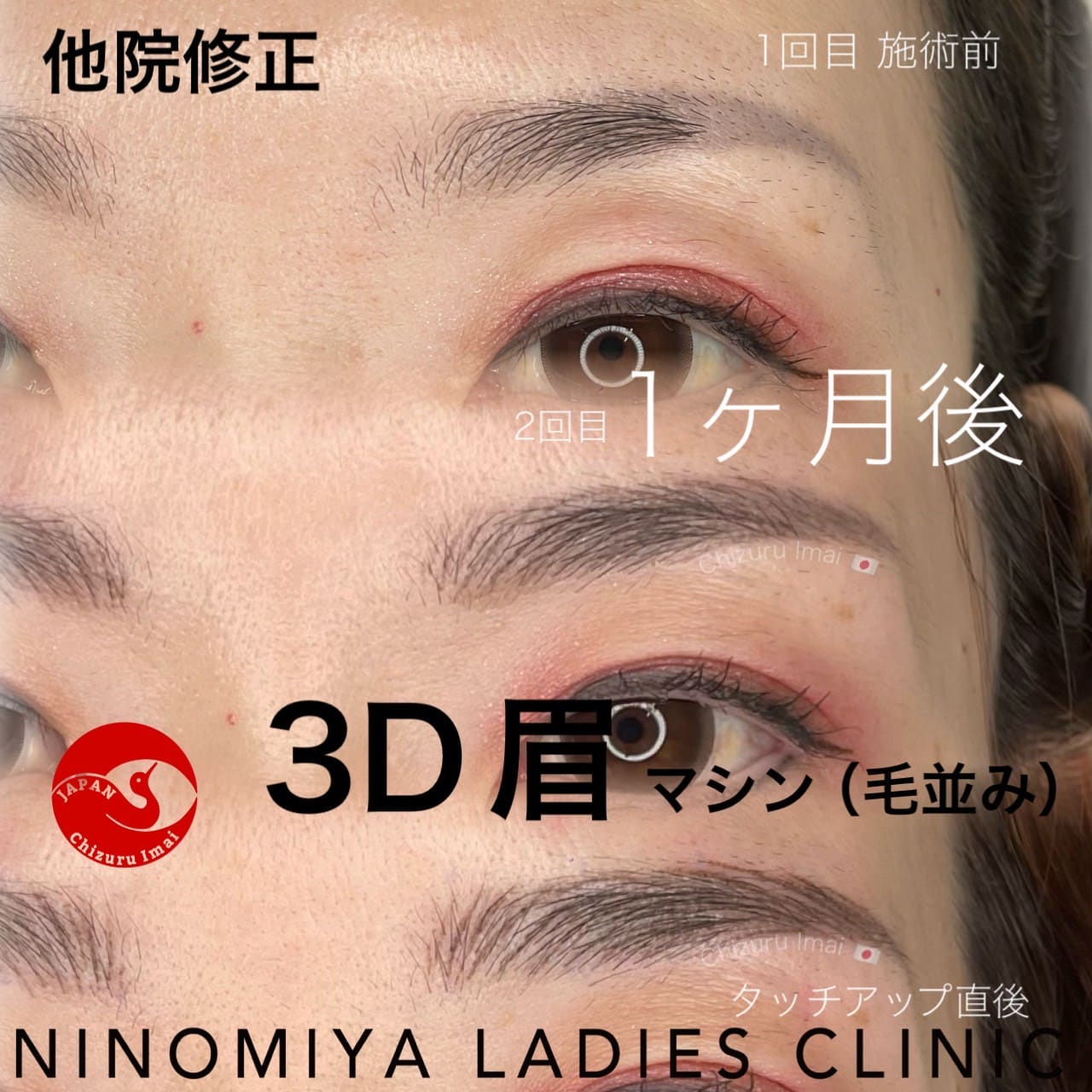 【３D眉】毛並み　アートメイク