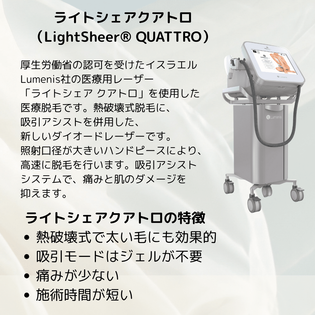最新の脱毛器が当院に導入決定！